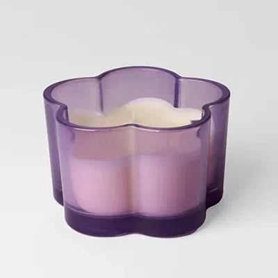 Kirkland's Pretty Petals Flower Shaped 3-wick Jar Candle In Purple