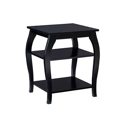 Kirkland's Prismatic Wood Accent Table In Black