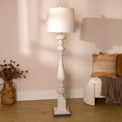 Kirkland's Prussia White Floor Lamp