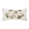 Kirkland's Pumpkin Trio Applique Lumbar Pillow In Multi