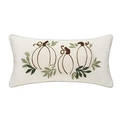 Kirkland's Pumpkin Trio Applique Lumbar Pillow In Multi