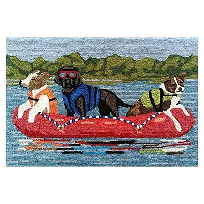Kirkland's Pups Ahoy Indoor/outdoor Accent Rug In Multi