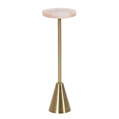Kirkland's Quartz Accent Table In Gold