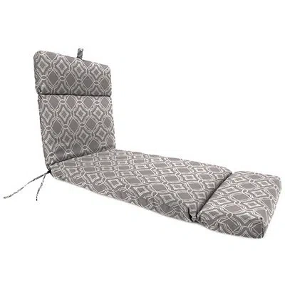 Kirkland's Quatrefoil Outdoor Chaise Cushion In Gray