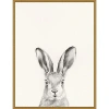 Kirkland's Rabbit Mug Shot Framed Canvas Art Print In Multi
