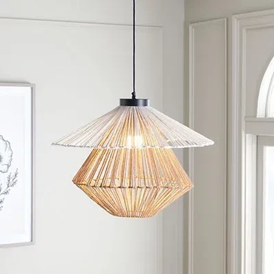 Kirkland's Raffia Pendant Light In Brown