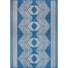 Kirkland's Raina Blue Tribal Zig Zag Outdoor Rug In Blue