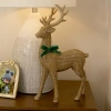 Kirkland's Rattan Deer Figurine With Bow In Brown