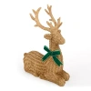 Kirkland's Rattan Deer Figurine With Bow In Multi