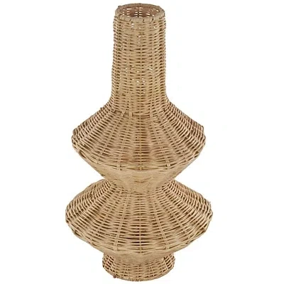 Kirkland's Rattan Hourglass Vase In Brown