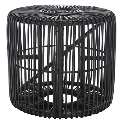 Kirkland's Rattan Jade Accent Table In Black