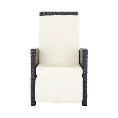 Kirkland's Rattan Outdoor Recliner In White