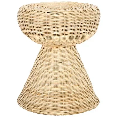 Kirkland's Rattan Woven Coastal Accent Table In Brown