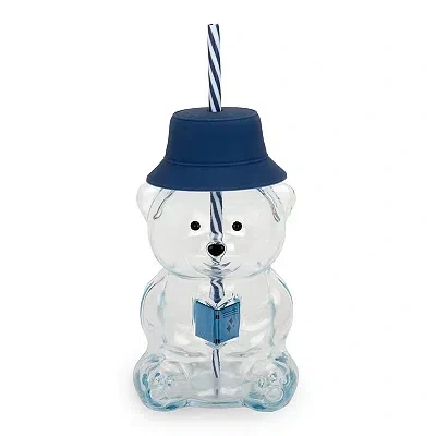 Kirkland's Reading Bear Shaped Glass Tumbler In Blue