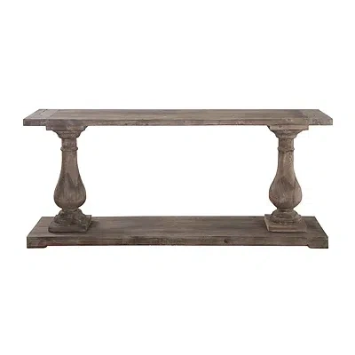Kirkland's Reclaimed Pine Caroline Console Table In Brown