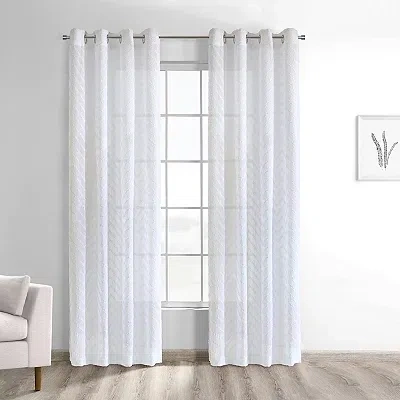 Kirkland's Regina Sheer White Grommet Curtain Panel