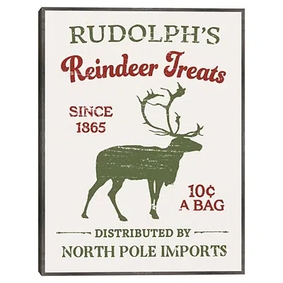 Kirkland's Reindeer Treats Framed Canvas Print In Multi