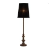 Kirkland's Resin Buffet Lamp With Black Pleated Shade In Multi