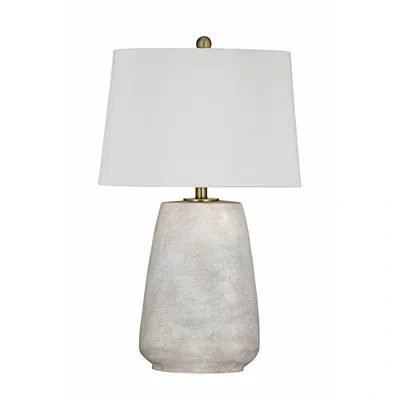 Kirkland's Resin Kasi Table Lamp In White
