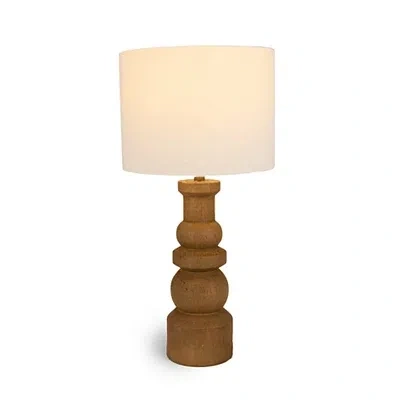 Kirkland's Resin Tanner Table Lamp In White