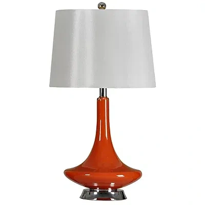 Kirkland's Retro Glass Table Lamp In White