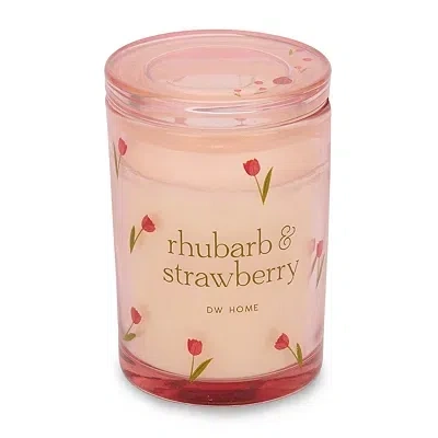 Kirkland's Rhubarb & Strawberry 1-wick Jar Candle In Pink