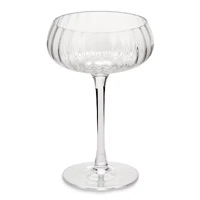 Kirkland's Ribbed Coupe Glass In Transparent