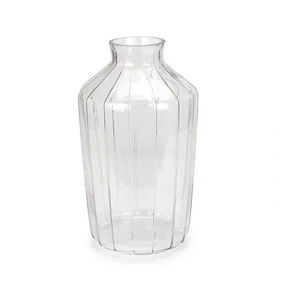 Kirkland's Ribbed Glass Fluted Vase In Transparent