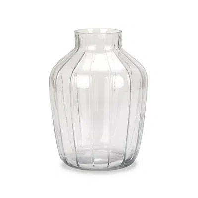 Kirkland's Ribbed Glass Fluted Vase In Transparent