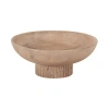 Kirkland's Ribbed Wood Decorative Bowl In Brown