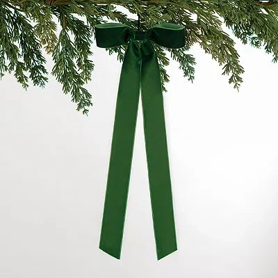 Kirkland's Ribbon Bow Ornaments In Green
