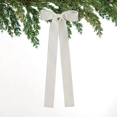 Kirkland's Ribbon Bow Ornaments In White