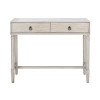 Kirkland's Rivera White Carved Rustic Console Table In White