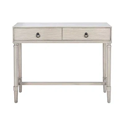 Kirkland's Rivera White Carved Rustic Console Table
