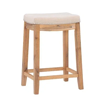 Kirkland's Riverdale Acacia Wood Counter Stool In Brown