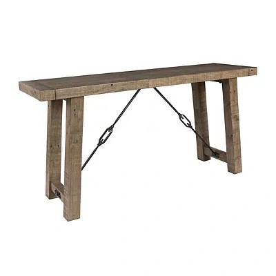 Kirkland's Roane Gray Reclaimed Pine Console Table In Brown