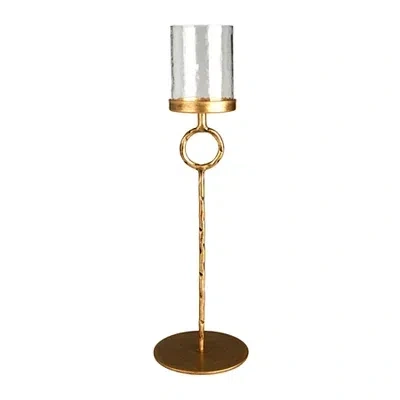 Kirkland's Ronde Gold Iron Pillar Candle Holder
