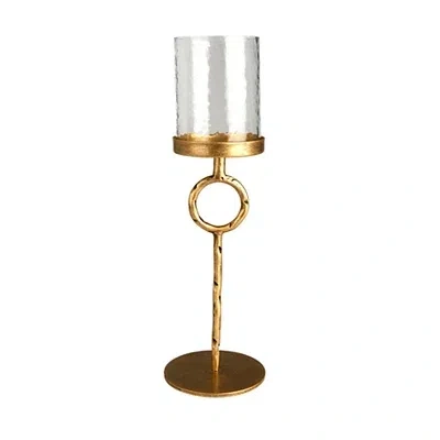 Kirkland's Ronde Gold Iron Pillar Candle Holder