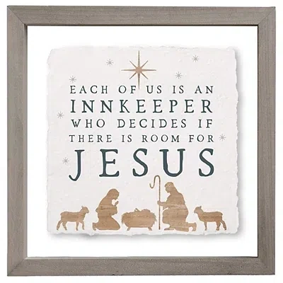 Kirkland's Room For Jesus Framed Wall Plaque In Multi