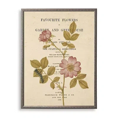 Kirkland's Rose Book Page Framed Art Print In Multi