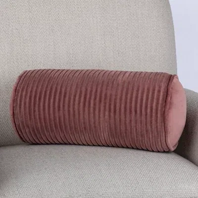 Kirkland's Rose Velvet Bolster Pillow In Brown