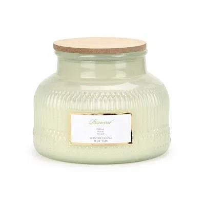 Kirkland's Rosewood Etched Glass 2-wick Jar Candle In Green