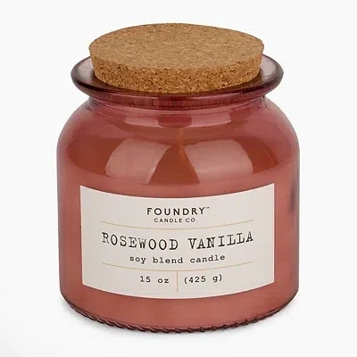 Kirkland's Rosewood Vanilla Typewriter 1-wick Jar Candle In Pink