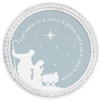 Kirkland's Round A Child Is Born Wall Plaque In Multi