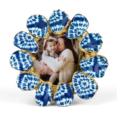 Kirkland's Round Blue Seashell Picture Frame