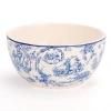 Kirkland's Round Blue Toile Cereal Bowl In Blue