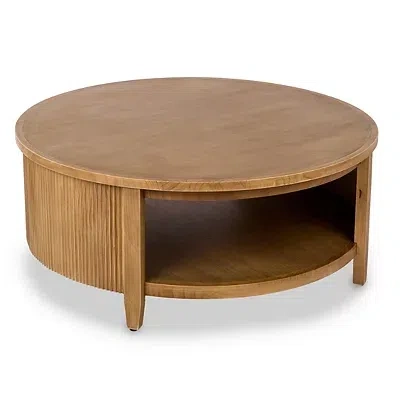 Kirkland's Round Brown Wood Sienna Coffee Table