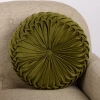 Kirkland's Round Dark Green Velvet Pillow In Green