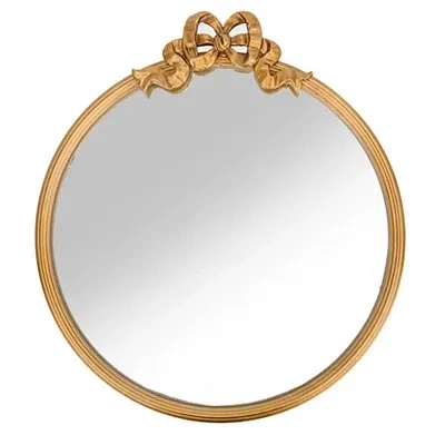 Kirkland's Round Gold Bow Abby Wall Mirror