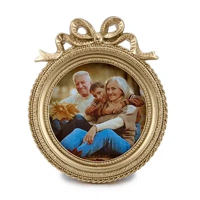 Kirkland's Round Gold Bow Picture Frame